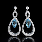 Marquise Aquamarine Drops Earrings