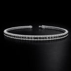 Black and White Diamond Tennis Bracelet