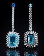 Emerald Aquamarine Earrings