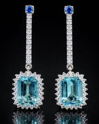 Emerald Aquamarine Earrings