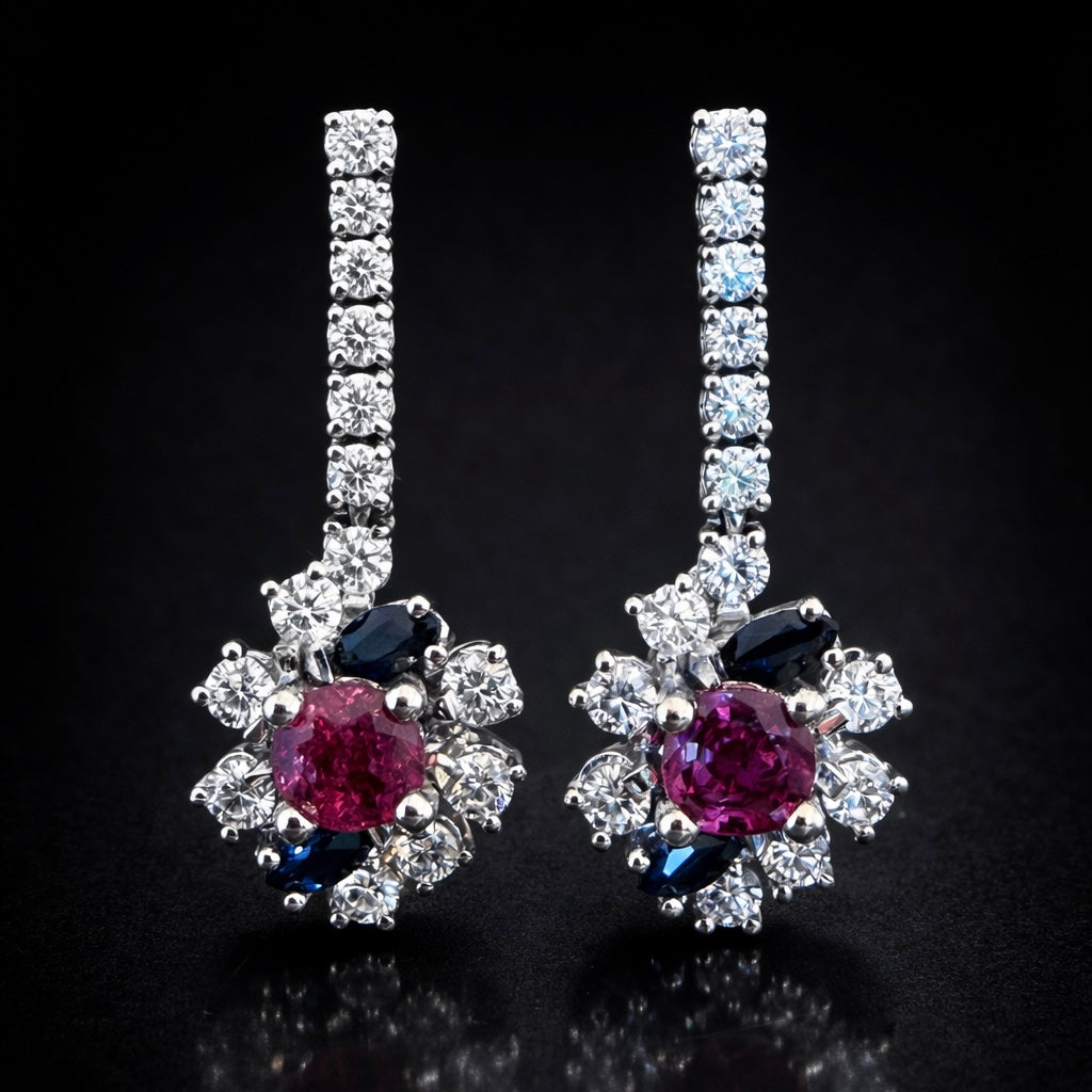 Ruby Drops Earrings