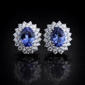 Blue Sapphire French Clip Earrings