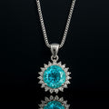 Round Paraíba Tourmaline Pendant