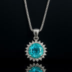 Round Paraíba Tourmaline Pendant