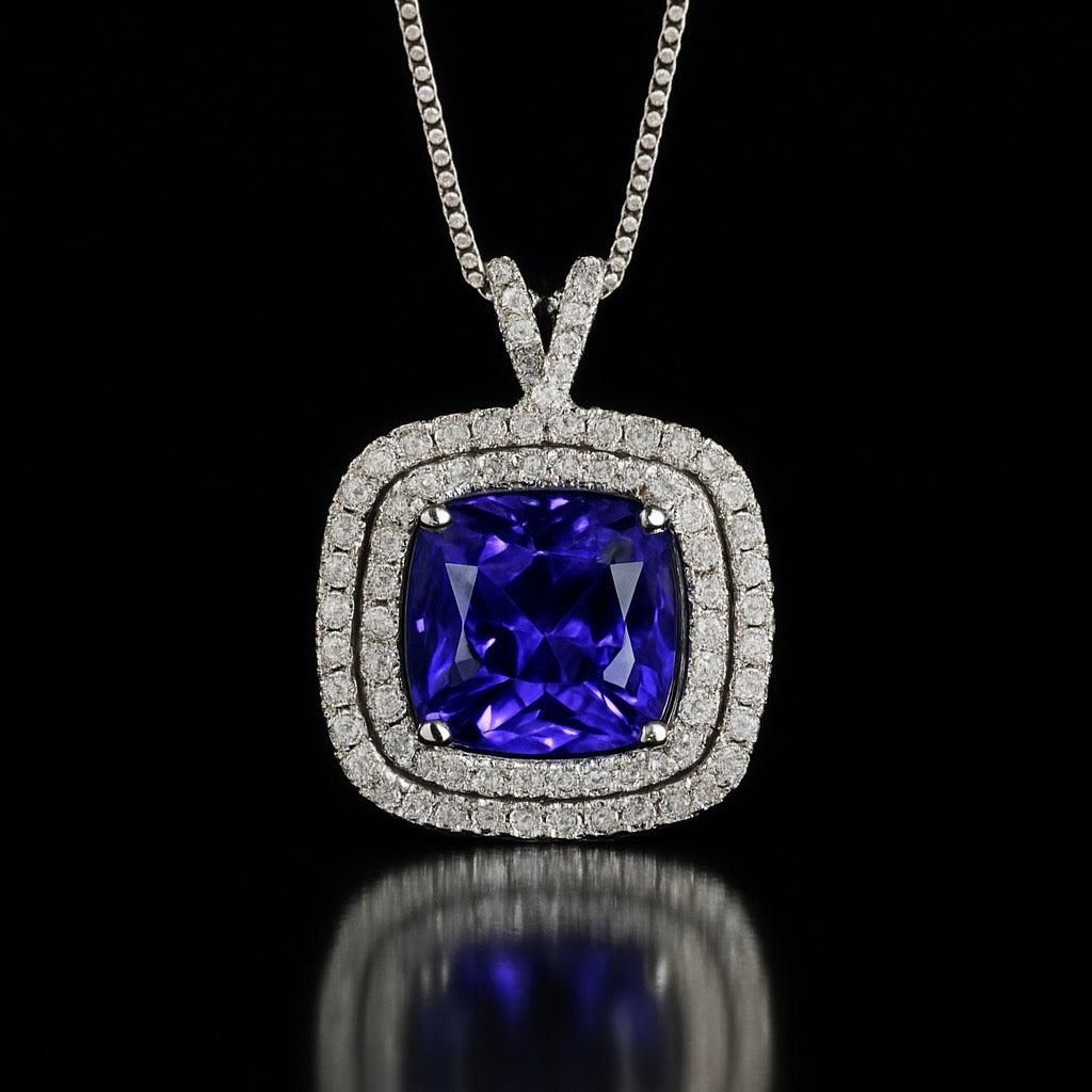 Octagonal Tanzanite Pendant