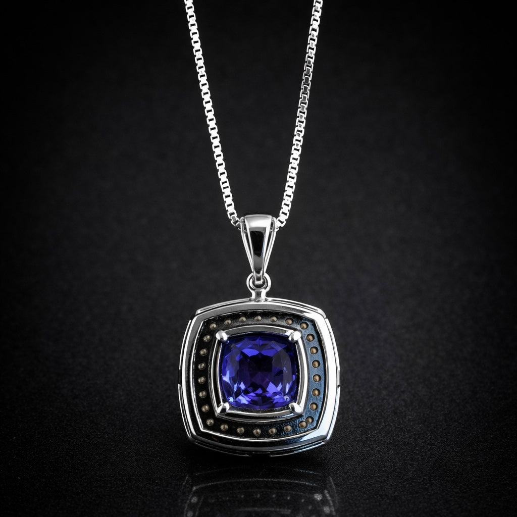 Octagonal Tanzanite Pendant