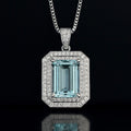 Emerald Aquamarine Pendant