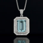 Emerald Aquamarine Pendant