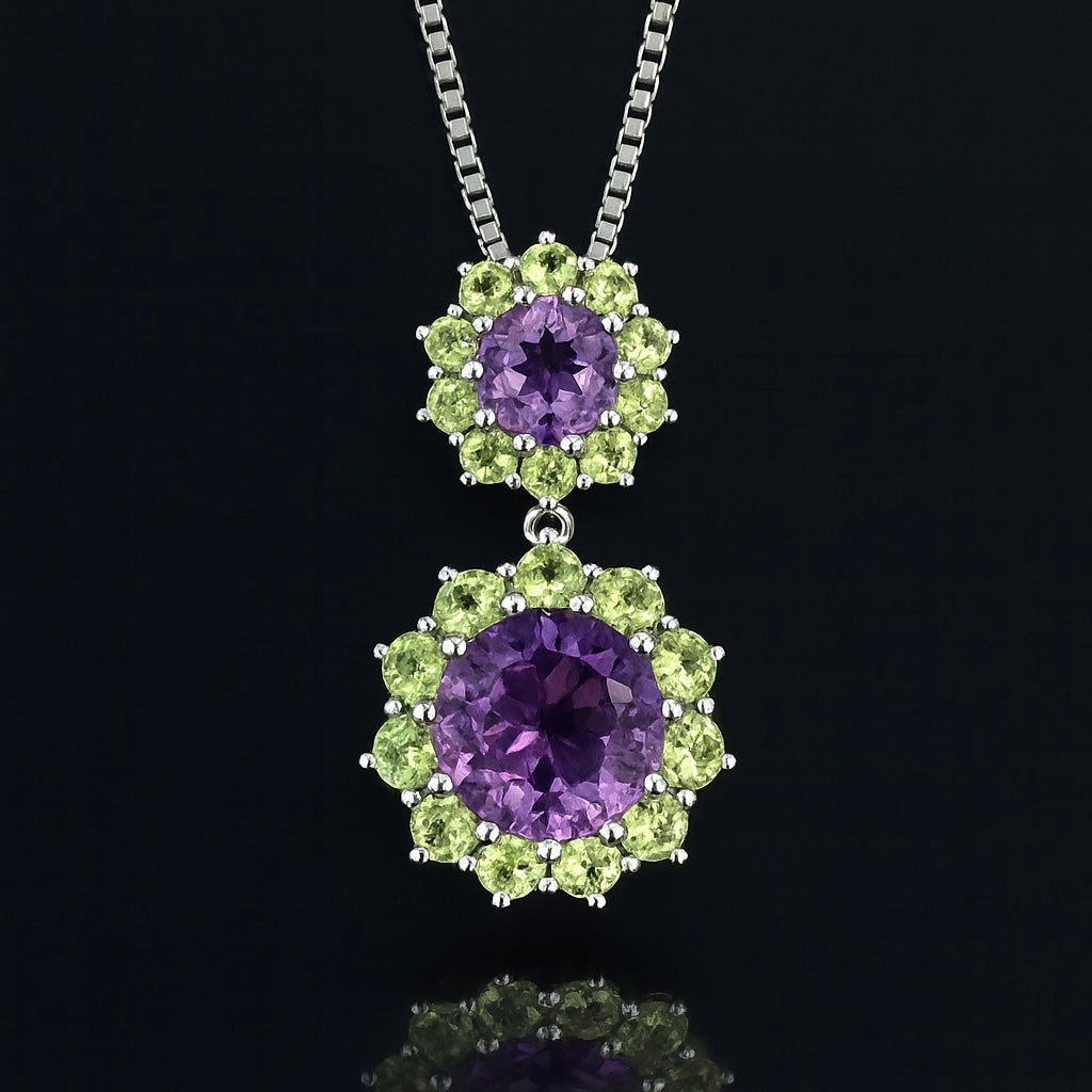 Round Amethyst Pendant