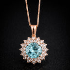 Round Aquamarine Pendant