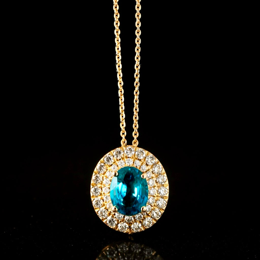 Cushion Zircon Pendant