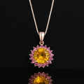 Round Citrine Pendant