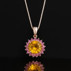 Round Citrine Pendant