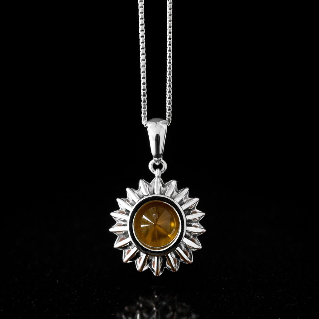 Round Citrine Pendant