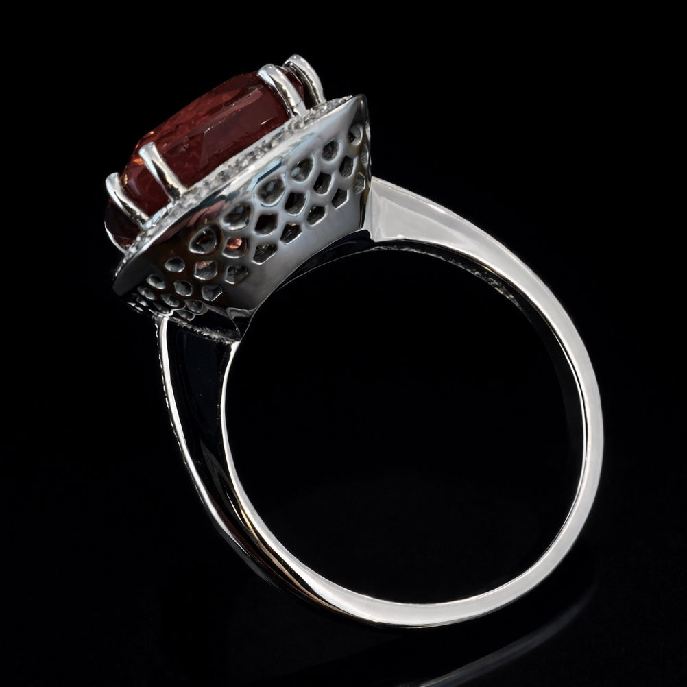 Peach Tourmaline Ring