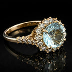 Floating Setting Aquamarine Ring