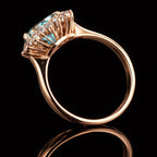 Floating Setting Aquamarine Ring