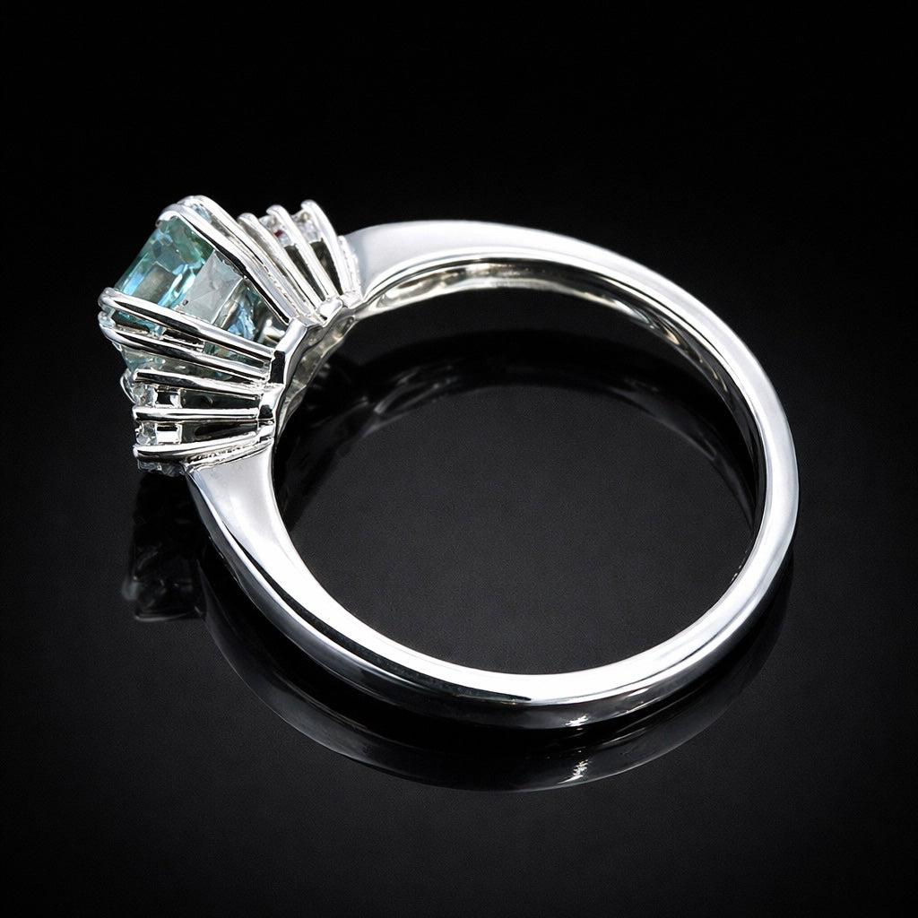 Flawless Aquamarine Ring